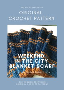 Weekend in the City Blanket Scarf – Crochet Pattern